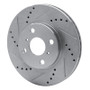 R1 04-06 Scion XA Front Left Drilled & Slotted Silver Brake Rotor