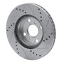 R1 04-06 Scion XA Front Left Drilled & Slotted Silver Brake Rotor