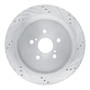 R1 16-22 Lexus RX350 Rear Right Drilled & Slotted Silver Brake Rotor