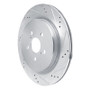R1 16-22 Lexus RX350 Rear Right Drilled & Slotted Silver Brake Rotor