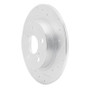 R1 11-16 Scion TC Rear Right Drilled & Slotted Silver Brake Rotor