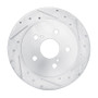 R1 15-25 Lexus ES250 Rear Right Drilled & Slotted Silver Brake Rotor
