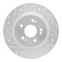 R1 18-25 Honda Odyssey Rear Left Drilled & Slotted Silver Brake Rotor