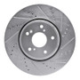 R1 16-22 Acura ILX Front Right Drilled & Slotted Silver Brake Rotor