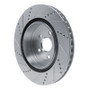 R1 15-22 Lexus GS F Right Rear Drilled & Slotted Silver Brake Rotor