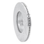 R1 16-25 Honda Civic Hatchback Front Right Drilled & Slotted Silver Brake Rotor