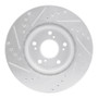 R1 12-16 Honda CR-V Front Right Drilled & Slotted Silver Brake Rotor