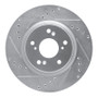R1 12-16 Honda CR-V Front Left Drilled & Slotted Silver Brake Rotor