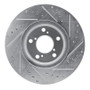 R1 06-14 Honda Ridgeline Front Left Drilled & Slotted Silver Brake Rotor