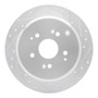 R1 02-04 Honda Odyssey Rear Right Drilled & Slotted Silver Brake Rotor
