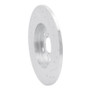R1 11-17 Lexus CT200H Rear Left Drilled & Slotted Silver Brake Rotor