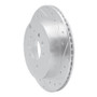 R1 07-12 Ford Edge Rear Right Drilled & Slotted Silver Brake Rotor