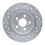 R1 11-17 Lexus CT200H Rear Right Drilled & Slotted Silver Brake Rotor