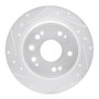 R1 02-04 Honda CR-V Rear Left Drilled & Slotted Silver Brake Rotor