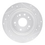 R1 02-04 Honda CR-V Rear Left Drilled & Slotted Silver Brake Rotor