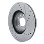 R1 07-12 Mazda CX-7 Front Left Drilled & Slotted Silver Brake Rotor