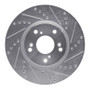 R1 13-22 Honda Accord Sedan Front Right Drilled & Slotted Silver Brake Rotor