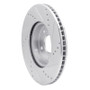 R1 13-22 Honda Accord Sedan Front Left Drilled & Slotted Silver Brake Rotor