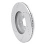 R1 13-25 Honda Accord Coupe Front Right Drilled & Slotted Silver Brake Rotor