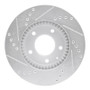 R1 95-06 Mazda Millenia Front Right Drilled & Slotted Silver Brake Rotor