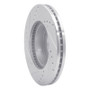 R1 92-95 Mazda MPV Front Right Drilled & Slotted Silver Brake Rotor