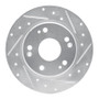 R1 11-15 Honda CR-Z Rear Right Drilled & Slotted Silver Brake Rotor