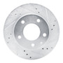 R1 92-93 Mazda MPV Front Right Drilled & Slotted Silver Brake Rotor