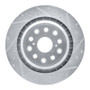 R1 07-17 Lexus LS460 Right Rear Drilled & Slotted Silver Brake Rotor
