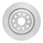 R1 07-17 Lexus LS600h Left Rear Drilled & Slotted Silver Brake Rotor