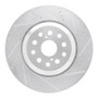 R1 07-23 Lexus LS600h Right Front Drilled & Slotted Silver Brake Rotor