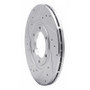 R1 86-93 Mazda B2200 Front Left Drilled & Slotted Silver Brake Rotor