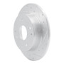 R1 98-02 Acura CL Rear Right Drilled & Slotted Silver Brake Rotor