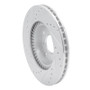 R1 92-96 Honda Prelude Front Right Drilled & Slotted Silver Brake Rotor