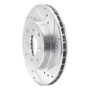 R1 92-96 Honda Prelude Front Right Drilled & Slotted Silver Brake Rotor