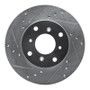 R1 92-96 Honda Prelude Front Left Drilled & Slotted Silver Brake Rotor