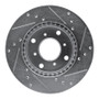 R1 92-96 Honda Prelude Front Left Drilled & Slotted Silver Brake Rotor