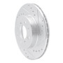 R1 88-91 Honda Accord Coupe Front Right Drilled & Slotted Silver Brake Rotor