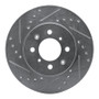 R1 88-91 Honda Accord Coupe Front Left Drilled & Slotted Silver Brake Rotor