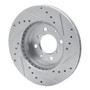 R1 88-91 Honda Accord Coupe Front Left Drilled & Slotted Silver Brake Rotor