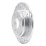 R1 86-96 Acura Legend Rear Right Drilled & Slotted Silver Brake Rotor