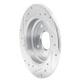 R1 86-96 Acura Legend Rear Right Drilled & Slotted Silver Brake Rotor
