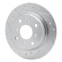 R1 86-96 Acura Legend Rear Left Drilled & Slotted Silver Brake Rotor
