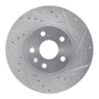 R1 06-15 Lexus IS250 Rear Right Drilled & Slotted Silver Brake Rotor