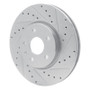 R1 06-15 Lexus IS250 Rear Right Drilled & Slotted Silver Brake Rotor