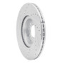 R1 06-07 Mazda 6 Front Right Drilled & Slotted Silver Brake Rotor