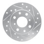 R1 79-83 Honda Civic Sedan Front Right Drilled & Slotted Silver Brake Rotor