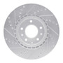 R1 04-08 Mazda RX-8 Front Right Drilled & Slotted Silver Brake Rotor