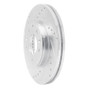 R1 03-05 Mazda 6 Front Left Drilled & Slotted Silver Brake Rotor