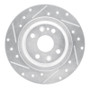 R1 01-05 Mazda Miata Rear Left Drilled & Slotted Silver Brake Rotor