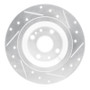 R1 01-05 Mazda Miata Rear Left Drilled & Slotted Silver Brake Rotor